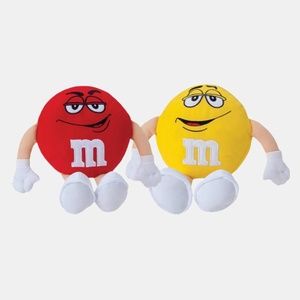 M&M Collectible Plushies Set Plush Red Yellow Kids Toy Collection Figurine